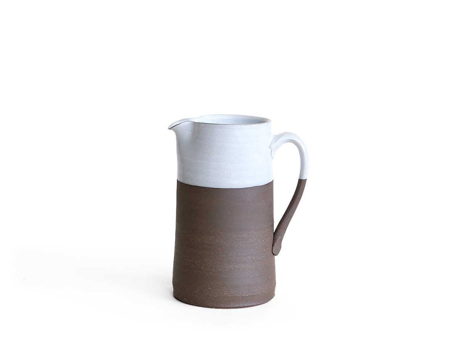 Serving Pieces Jono Pandolfi | The Pitcher Dark Brown / White